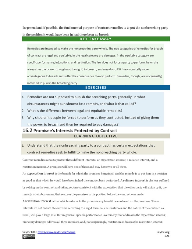 Business Law and the Legal Environment - Page 521